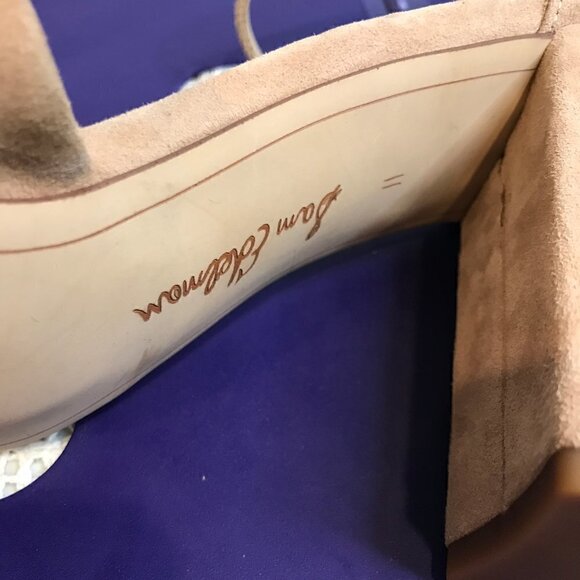 SAM EDELMAN YANCY BLOCK HEELS OATMEAL SUEDE SIZE 11 NEW - Picture 3 of 8